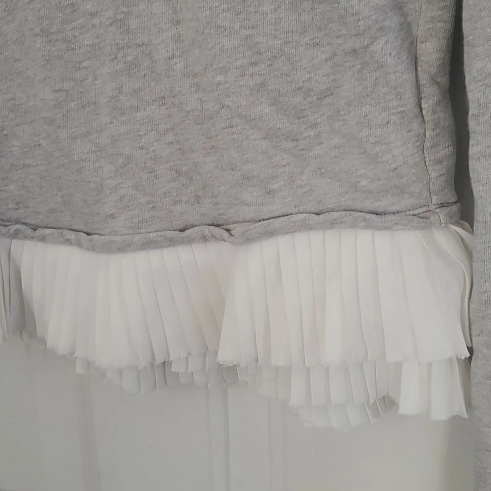 J. Crew Ruffled Cropped Sweatshirt